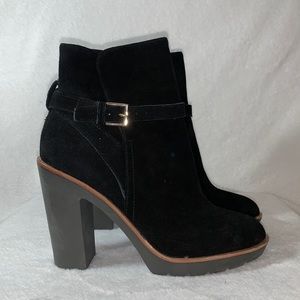 Kate Spade Black Suede Ankle Booties women’s size 7.5